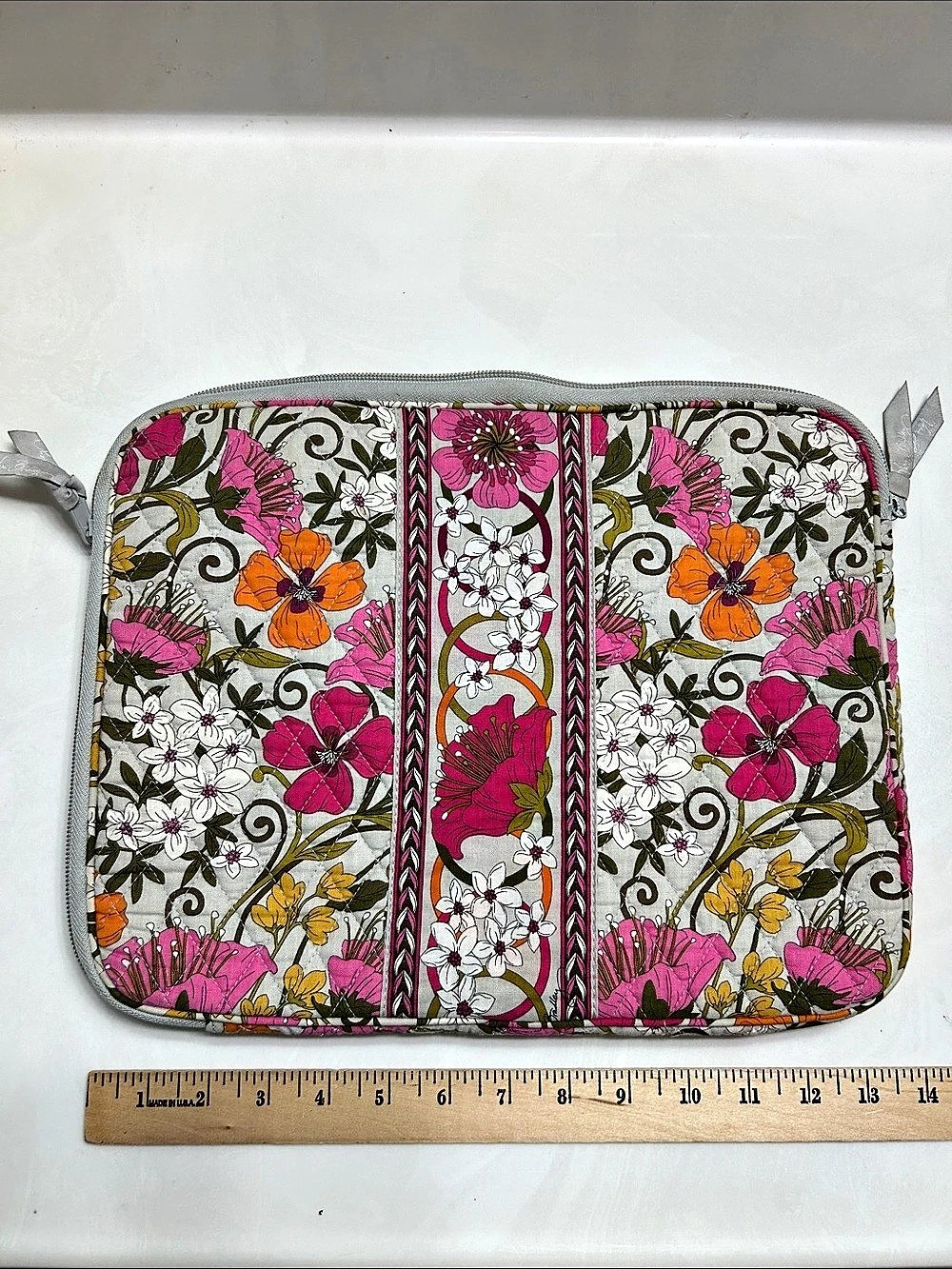 Vera Bradley Tea Garden quilted laptop/tablet sleeve.